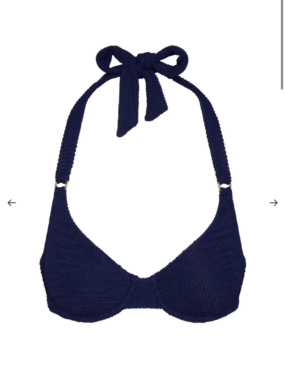 Monday Swimwear Navy Crinkle Honolulu Top and Byron Bottom